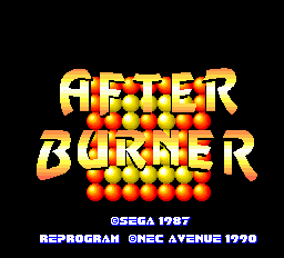 After Burner II Title Screen